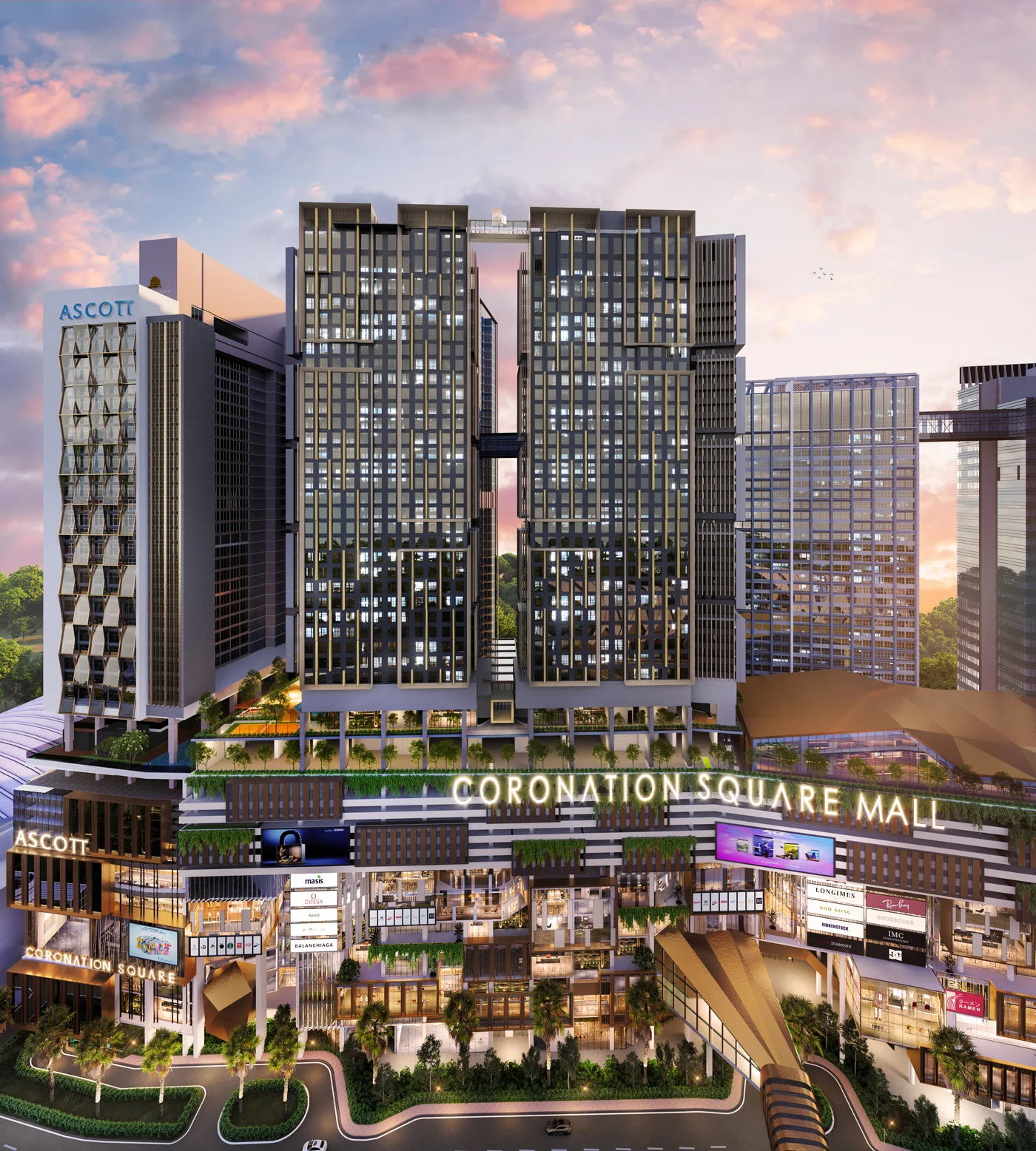 Coronade Twins 与 Coronation Square 建筑效果图