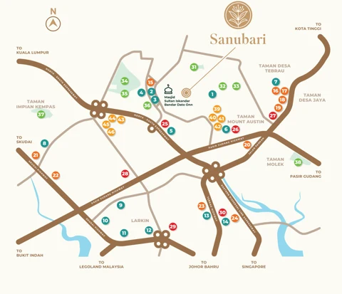 Sanubari Phase 4A 宣传册区域地图